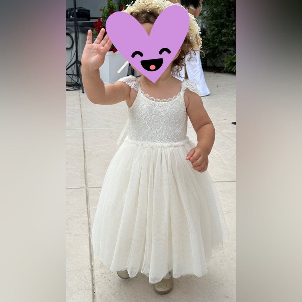 NoraLee kids ivory Camilla dress only worn once